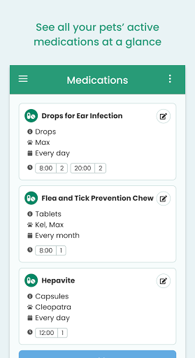 Notepet: Cuidado y medicación de mascotas